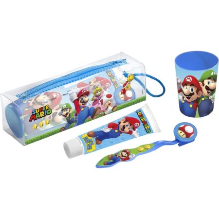 Super Mario Estuche Set de higiene dental infantil