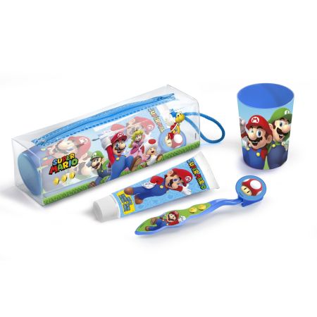 Super Mario Estuche Set de higiene dental infantil