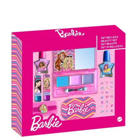 Barbie Set De Belleza Set de maquillaje potencia el juego y la diversión mientras experimentan con diferentes colores y estilos
