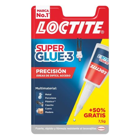 Loctite Super Glue-3 Precisión Pegamento Líquido Formato Especial Pegamento líquido de alta precisión fuerte rápido y fórmula resistente al lavavajillas 5 gr