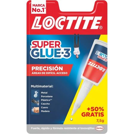 Loctite Super Glue-3 Precisión Pegamento Líquido Formato Especial Pegamento líquido de alta precisión fuerte rápido y fórmula resistente al lavavajillas 5 gr