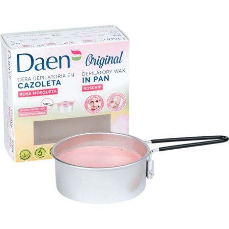 Daen Rosa Mosqueta Cazoleta Cera Depilatoria Cera caliente en cazoleta para una depilación eficaz cómoda y de larga duración 90 gr