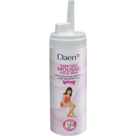 Daen Mousse Spray Cera Fría Cera depilatoria corporal para depilación profesional sin irritaciones en tu hogar y resultados inmediatos 80 ml