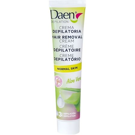 Daen Normal Skin Aloe Vera Crema Depilatoria Crema depilatoria corporal acabado eficaz cómodo y de larga duración 125 ml
