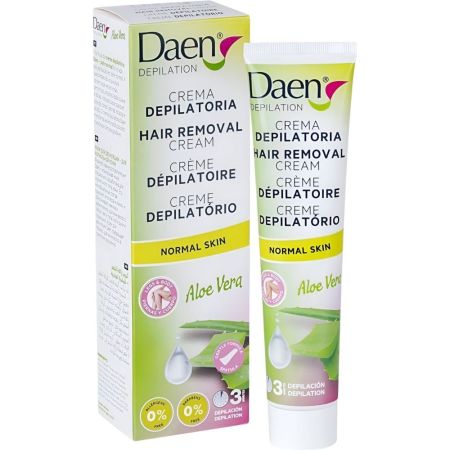 Daen Normal Skin Aloe Vera Crema Depilatoria Crema depilatoria corporal acabado eficaz cómodo y de larga duración 125 ml