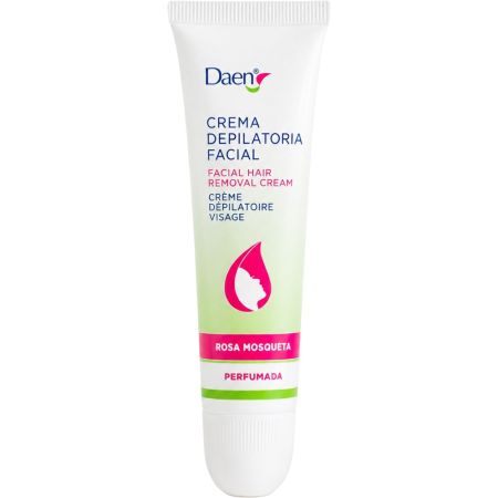 Daen Rosa Mosqueta Crema Depilatoria Facial Crema depilatoria facial acabado rápido suave efectivo y sin dolor 15 ml