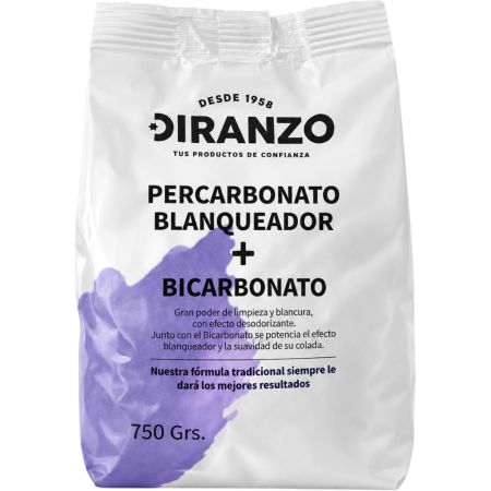 Diranzo Percarbonato Blanqueador Percarbonato elimina el mal olor potencia el blanco y reaviva colores 750 gr