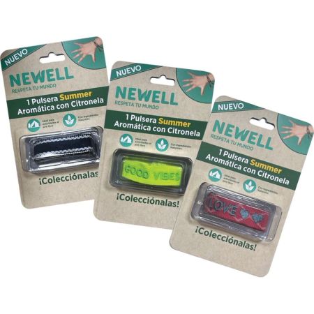 Newell Pulsera Summer Aromática Con Citronela Pulsera natural antimosquitos ideal para disfrutar de actividades al aire libre con protección 1 ud