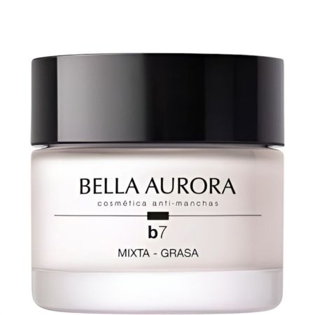 Bella Aurora B7 Cuidado Anti-Manchas Diario Spf 20 Piel Mixta-Grasa Crema de día antimanchas reduce arrugas y líneas de expresión con ácido hialurónico y algas rojas 50 ml