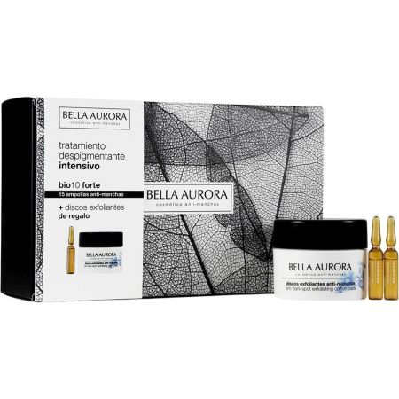 Bella Aurora Bio10 Forte Ampollas Anti-Manchas+Discos Gratis Estuche Tratamiento despigmentante intensivo ideal para tratar manchas oscuras 15 uds