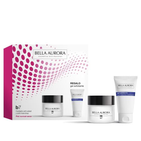Bella Aurora B7 Cuidado Spf 15 + Gel Exfoliante Iluminador Estuche Pack regalo para cuidado facial antiedad antimanchas