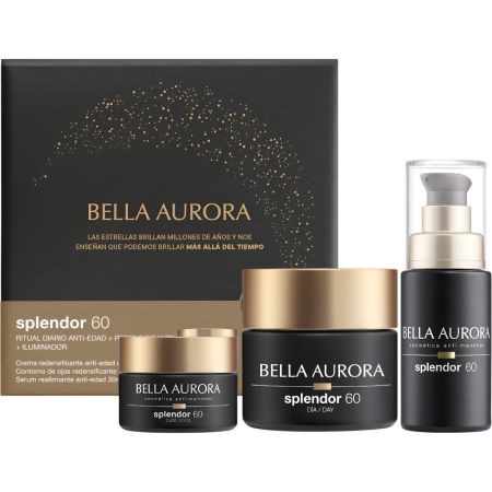 Bella Aurora Splendor 60 Precio Especial Estuche Tratamiento diario antiedad redensificante e iluminador para pieles maduras ofrece aspecto más joven y radiante