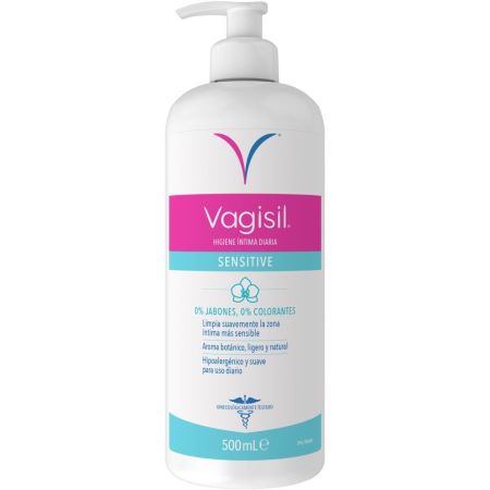 Vagisil Gel De Higiene Sensitive Gel de higiene íntima suavemente la zona íntima más sensible con aroma natural y ligero 500 ml