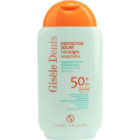 Gisele Denis Ultralight Protector Solar Spf 50+ Protector solar ultraligero resistente al agua de rápida absorción hidrata y nutre 200 ml