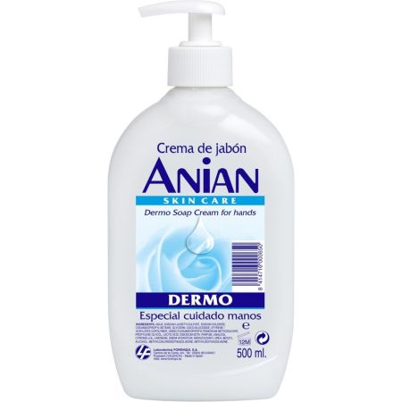 Anian Skin Care Dermo Crema De Jabón Jabón de manos dermoprotector hidrata y protege ofreciendo piel suave 500 ml