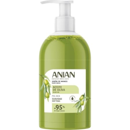 Anian Natural Skin Care Aceite De Oliva Jabón De Manos Jabón de manos higienizante hidrata combatiendo suciedad y sequedad para proteger la dermis 500 ml