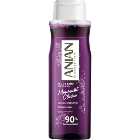 Anian Moussant Clásico Gel De Baño Gel de ducha limpia tu piel con ingredientes de origen nartural ofreciendo delicioso aroma tradicional 750 ml
