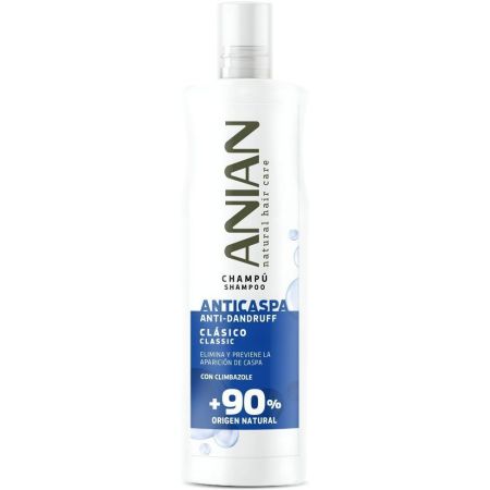 Anian Natural Hair Care Anticaspa Champú Clásico Champú vegano elimina y previene la caspa con climbazole 400 ml