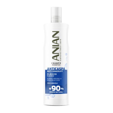 Anian Natural Hair Care Anticaspa Champú Clásico Champú vegano elimina y previene la caspa con climbazole 400 ml