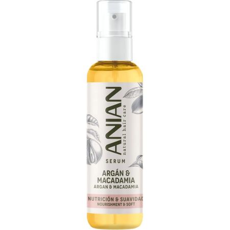 Anian Natural Hair Care Argán & Macadamia Sérum Sérun capilar nutre en profundidad y aporta brillo para cabello dañado 100 ml