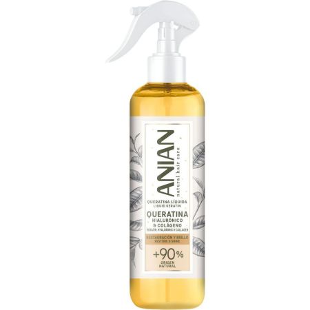 Anian Natural Hair Care Queratina Líquida Tratamiento reparador de la fibra capilar da brillo y protege para cabello dañado 200 ml
