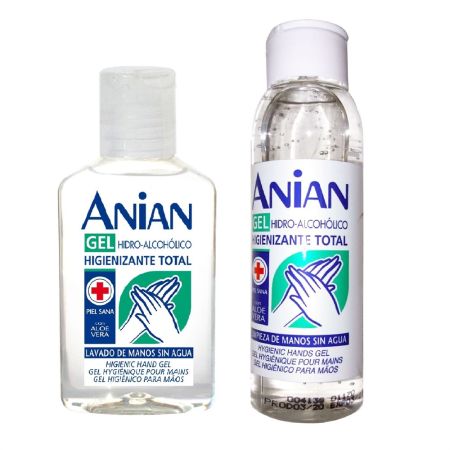Anian Gel Hidro-Alcohólico Desinfectante Virus Higienizante de manos antiséptico para una piel sana 100 ml