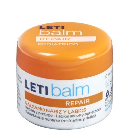 Leti Balm Repair Pediátrico Bálsamo Nariz Y Labios Bálsamo labial reparador hidratante cuida los labios y las partes resecas de la cara 10 ml