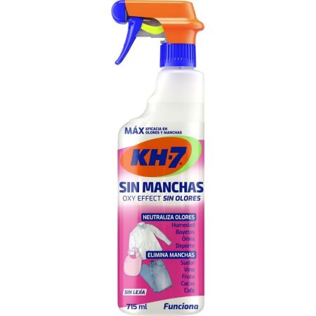 Kh-7 Quitamanchas Sin Manchas Oxy Effect Sin Olores Quitamanchas sin lejía neutraliza olores y elimina manchas de manera eficaz para ropa blanca y de color 715 ml
