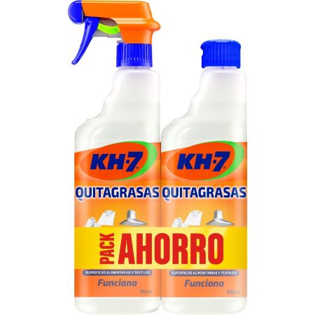 Kh-7 Quitagrasas Pack Ahorro Quitagrasas sin fosfatos ideal para limpiar todas las superficies y eliminar sin esfuerzo la suciedad 2x715 ml