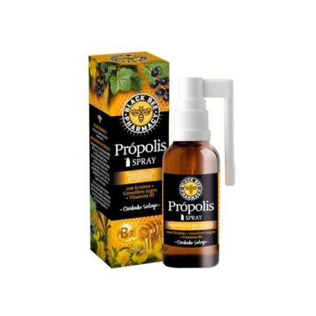 Black Bee Complemento Alimenticio Própolis Spray Complemento alimenticio alivia y calma el dolor de garganta con vitamina b3 20 ml