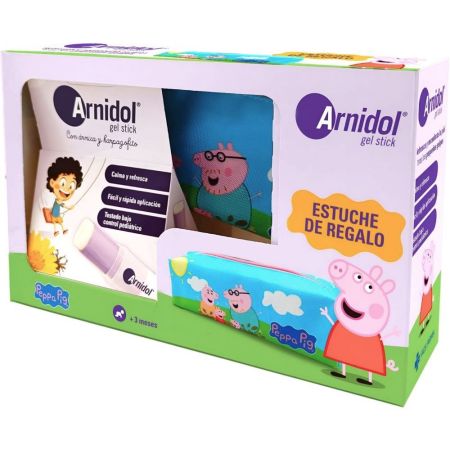 Arnidol Gel Stick Árnica & Harpagofito+Estuche Peppa Pig Gratis Stick con propiedades antiinflamatorias para aplicar tras las caídas y golpes infantiles