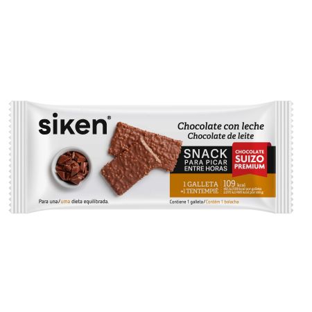 Siken Snack Para Picar Entre Horas Chocolate Con Leche Galleta con chocolate con leche suizo para picar entre horas