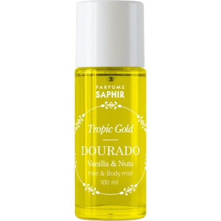 Saphir Tropic Gold Dourado Hair & Body Mist Body y hair mist ofrece un aroma cálido exótico y profundamente adictivo a vainilla y nueces 100 ml
