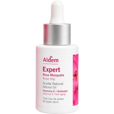 Aldem Expert Rosa Mosqueta Aceite Natural Aceite puro de rosa mosqueta regenerador natural rejuvenece e ilumina tu piel 30 ml