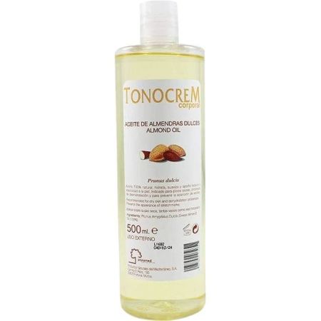 Tonocrem Aceite De Almendras Dulces Aceite 100% natural hidratante suave y aporta tersura y elasticidad en la piel