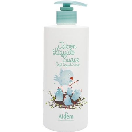 Aldem Jabón Líquido Suave Jabón líquido infantil con tensioactivos limpia protege y suaviza 400 ml