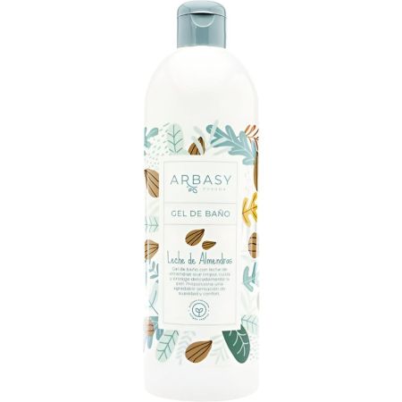Arbasy Leche De Almendras Gel De Baño Gel de ducha limpia en suavidad con aromas naturales 750 ml