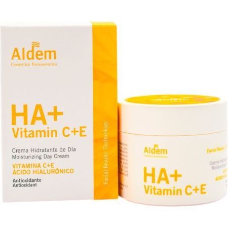 Aldem Ha+ Vitamina C+E Crema Hidratante De Día Crema antienvejecimiento piel hidratada con luminosidad y vitalidad 50 ml