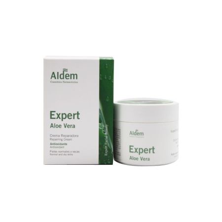 Aldem Expert Aloe Vera Crema Reparadora Crema de rápida absorción antioxidante y regeneradora piel suave lisa e hidratada 50 ml