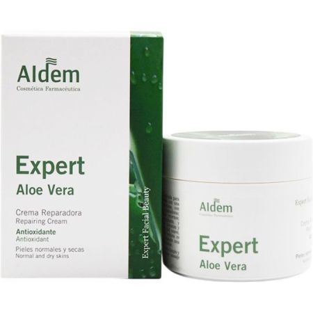 Aldem Expert Aloe Vera Crema Reparadora Crema de rápida absorción antioxidante y regeneradora piel suave lisa e hidratada 50 ml