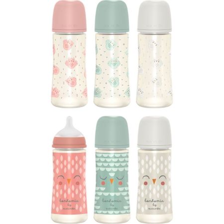 Suavinex Biberón Wonderland Premium Con Tetina Fisiológica Sx Pro +6m Biberón con tetina fisiológica de silicona imita la textura y consistencia del pezón materno 360 ml 1 ud