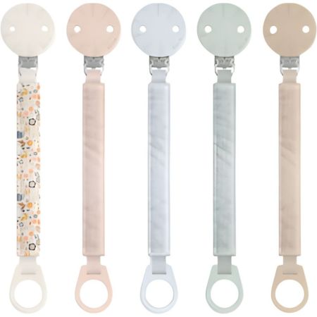 Suavinex Broche De Tela Para Chupete +0m Broche pinza para chupete con cinta para sujetar el chupete diseño reversible 1 ud