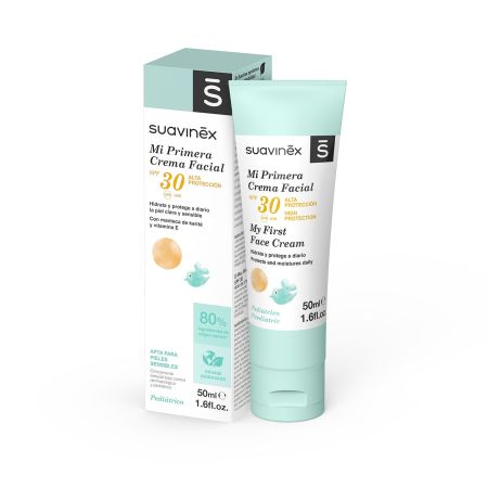 Suavinex Mi Primera Crema Facial Spf 30 Crema facial para bebé antipolución y detoxificante 50 ml