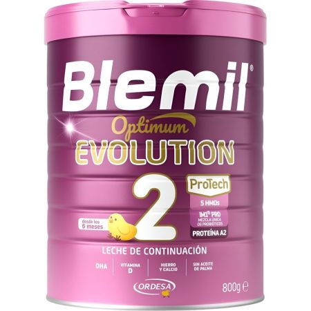 Blemil Optimum Evolution 2 Protech Leche De Continuación Leche en polvo con fuentes de vitaminas ideal para la lactancia mixta y la transición al biberón a partir de 6 meses 800 gr