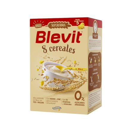Blevit Superfibra Papilla Instantánea 8 Cereales Papilla en polvo instantánea para introducir el gluten a partir de 5 meses 500 gr