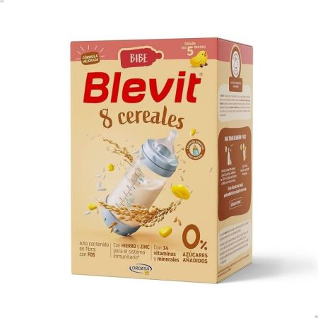 Blevit Bibe Papilla Instantánea 8 Cereales Papilla en polvo instantánea sin azúcares para tomar en biberón a partir de 5 meses 500 gr