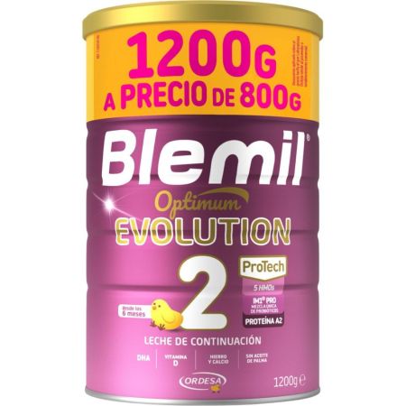 Blemil Optimum Evolution 2 Protech Leche De Continuación Maxi Leche en polvo con fuentes de vitaminas a partir de 6 meses 1200 gr a precio de 800 gr