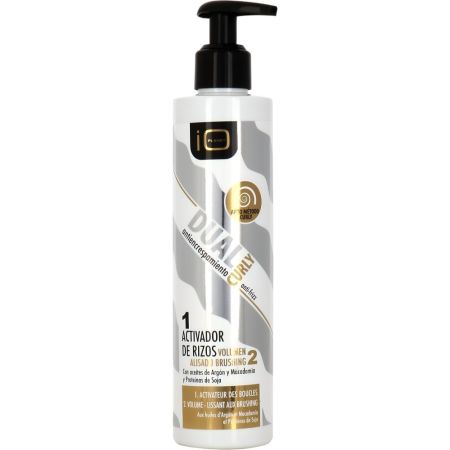 Io Planet Dual Curly Antiencrespamiento Activador De Rizos Crema capilar de peinado ofrece rizos definidos o liso duradero 24 horas sin encrespamiento 250 ml