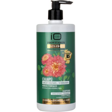 Io Planet Provitamin Anti-Frizz Champú Cabellos Debilitados Champú con panthenol hidrata fortalece repara en profundidad y reduce encrespamiento 750 ml