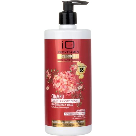 Io Planet Provitamin Anti-Frizz Champú Cabellos Encrespados Champú con panthenol y queratina vegetal para liso brillo y cabello suave y sedoso 750 ml